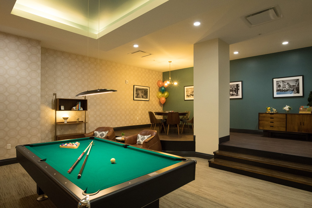 MKTPlace game room with pool table